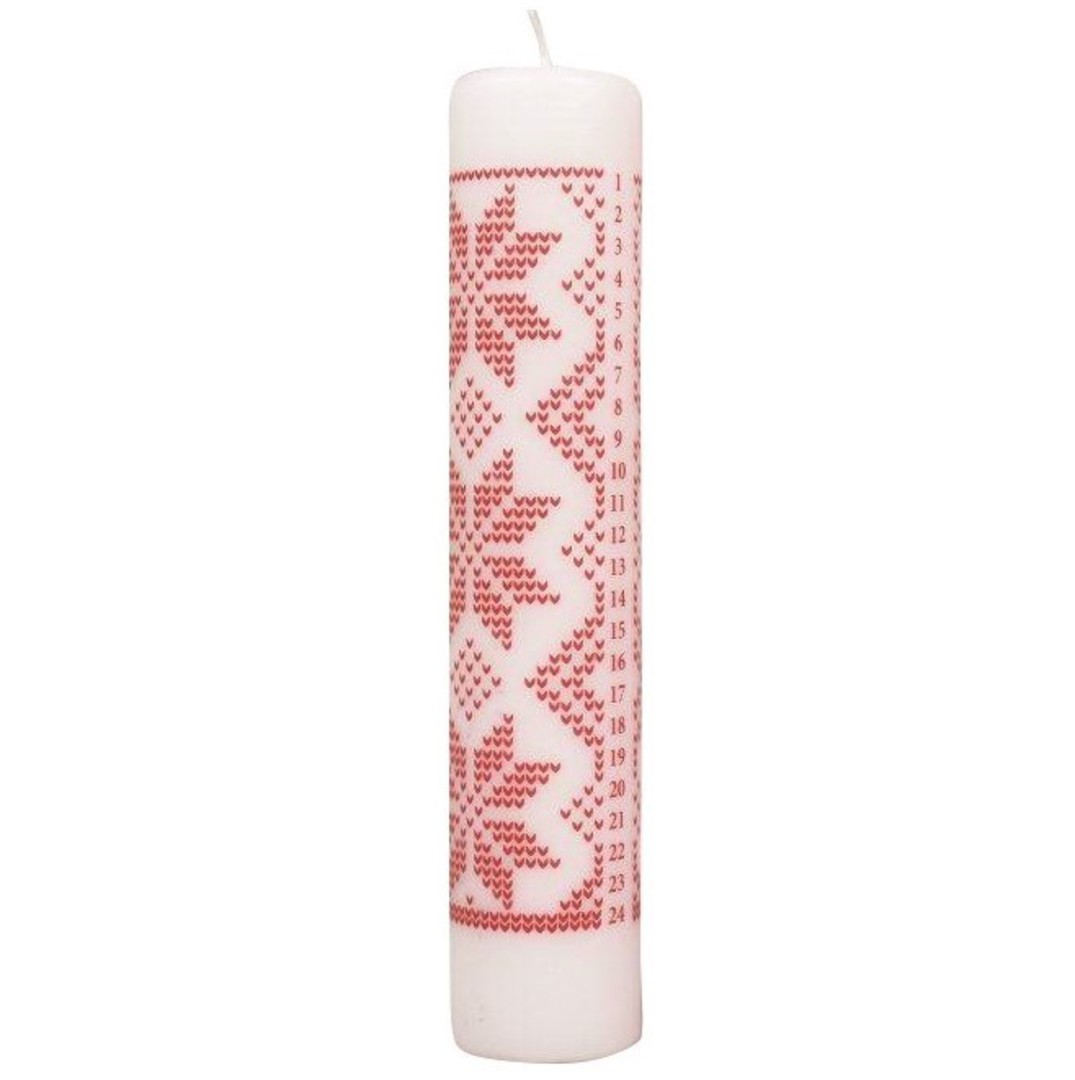 Advent Calendar Candle White Knit image 0